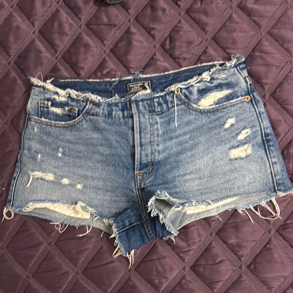 Distressed Denim Shorts